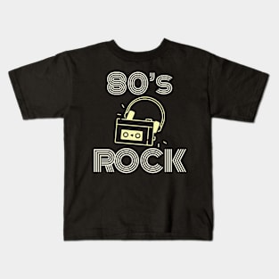 Eighties Vintage Rock With Walkman Kids T-Shirt